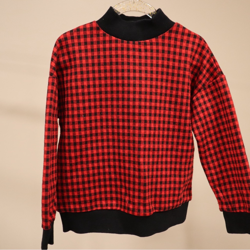 Tottini red plaid top